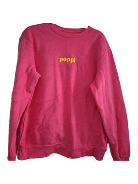 NWT Poppi Soda Womens SIZE M Sweatshirt Iconic Flavor Forever Hot Pink TARGET